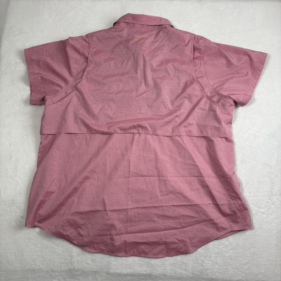 Ariat Rebar Pink Short Sleeve Button Up Collared Shirt Women's 2X - Picture 6 of 8